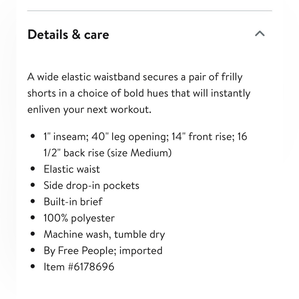 Free People Movement Size medium Get Your Flirt on Shorts - Picture 9 of 10